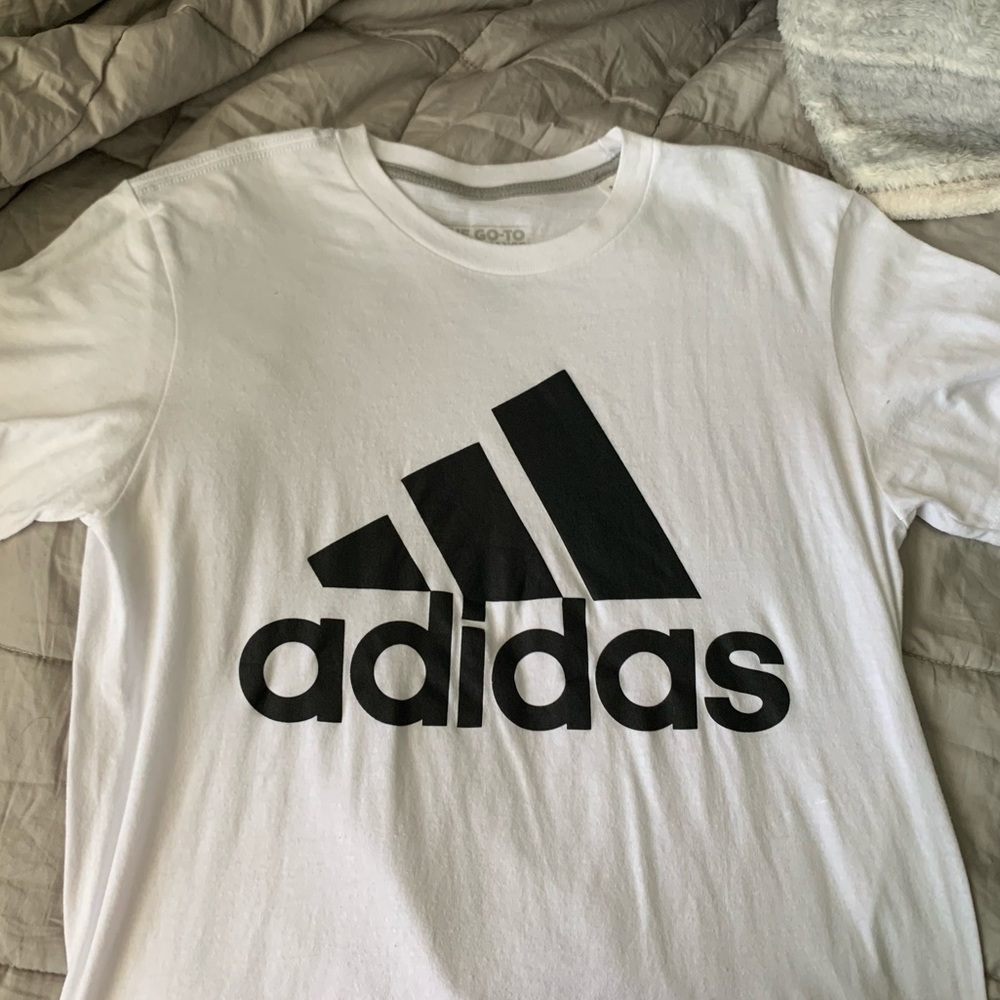 White mens adidas tee
